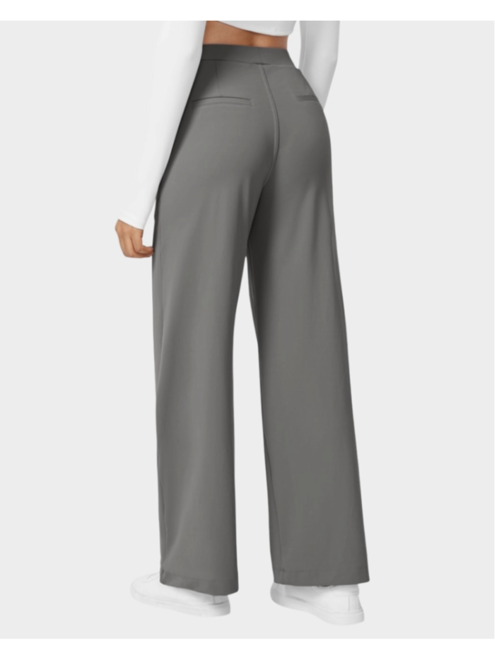Size L Reg Halara Flex High Waisted Plicated Side Pocket Straight Leg Work Pants